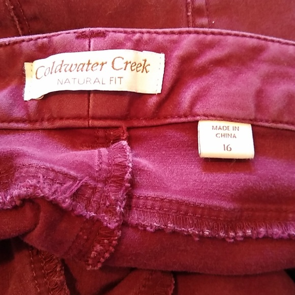 3/$15 Coldwater Creek Natural fit maroon jeans - Picture 4 of 4